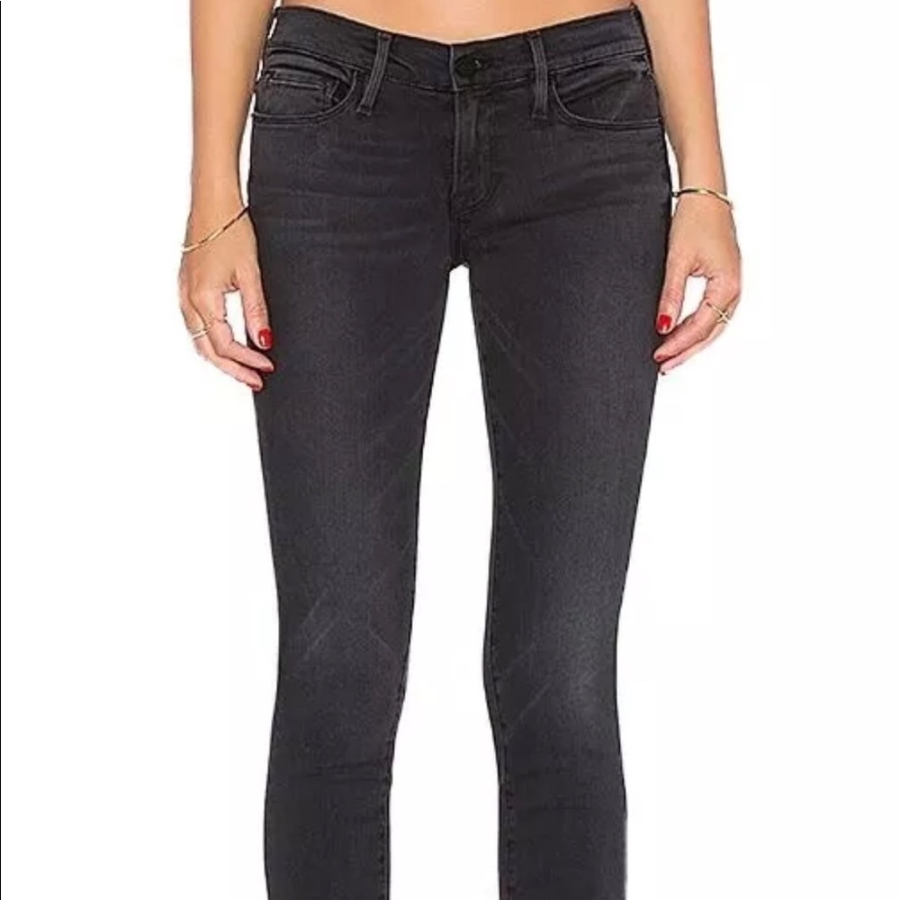 FRAME DENIM "LE SKINNY DE JEANNE" Destructed Jeans In "KILLBOURN"